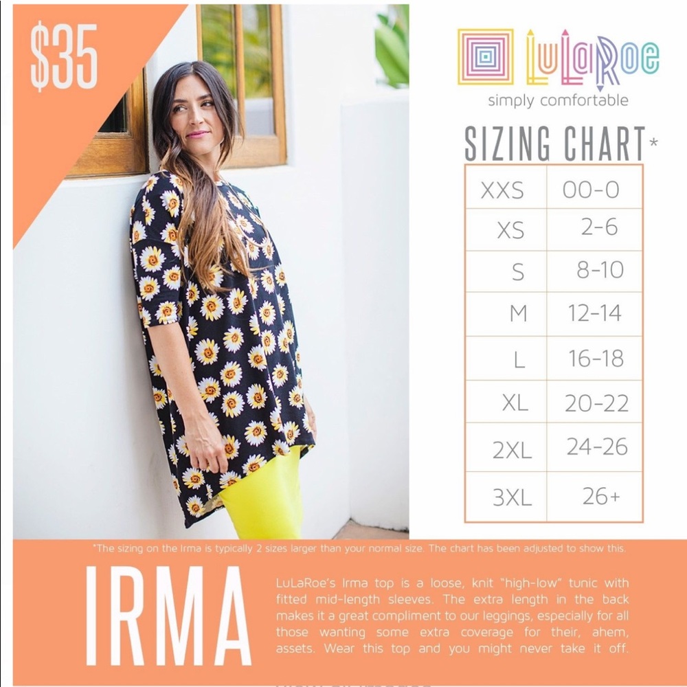 NWOT Lularoe Irma Hi Low top - Picture 11 of 11